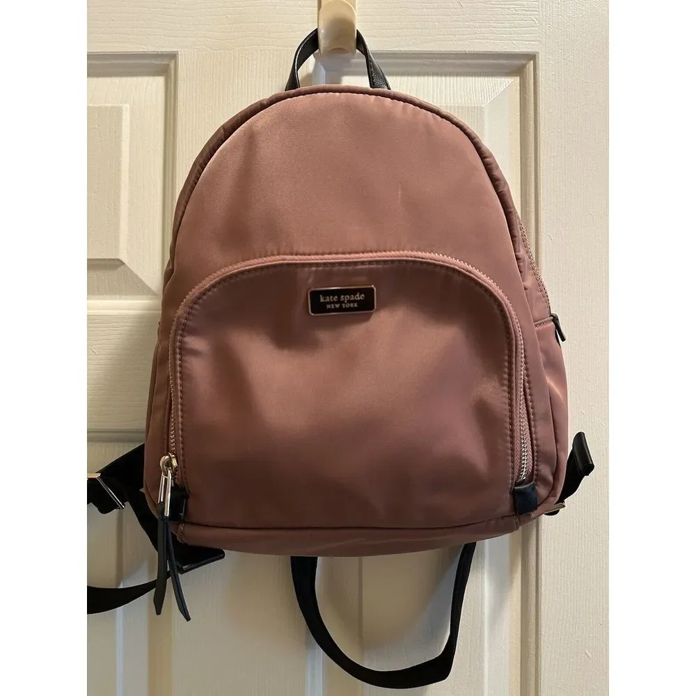Kate Spade Medium Backpack Dusty Pink‎ with Black Strap NWOT